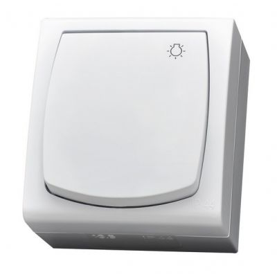 MADERA Przycisk zwierny /światło/ kolor biały ŁNH-5N/00 OSPEL (ŁNH-5N/00)