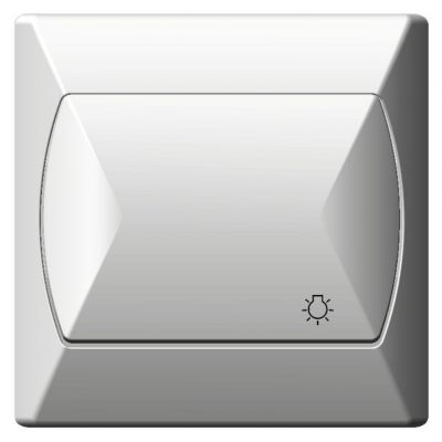 AKCENT Przycisk zwierny /światło/ kolor biały ŁP-5A/00 OSPEL (ŁP-5A/00)