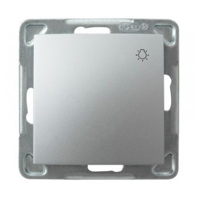 IMPRESJA Przycisk zwierny /światło/ kolor srebro ŁP-5Y/m/18 OSPEL (ŁP-5Y/m/18)