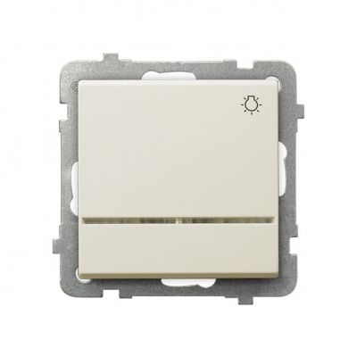 SONATA Przycisk zwierny /światło/ z podświetleniem pomarańczowym kolor ecru ŁP-5RS/m/27 OSPEL (ŁP-5RS/m/27)