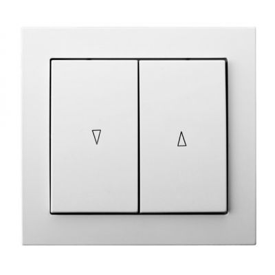 KIER Przycisk żaluzjowy zwierny  kolor biały ŁP-7W/00 OSPEL (ŁP-7W/00)