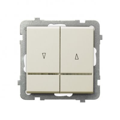 SONATA Przycisk żaluzjowy zwierny z podświetleniem pomarańczowym kolor ecru ŁP-7RS/m/27 OSPEL (ŁP-7RS/m/27)