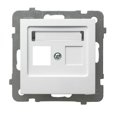 AS Obudowa gniazda pojedynczego typu Keystone prosta kolor biały GPK-1G/p/00 OSPEL (GPK-1G/p/00)