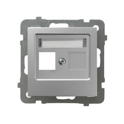 AS Obudowa gniazda pojedynczego typu Keystone prosta kolor srebro GPK-1G/p/18 OSPEL (GPK-1G/p/18)