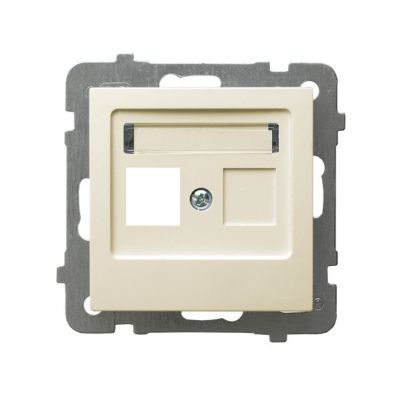 AS Obudowa gniazda pojedynczego typu Keystone prosta kolor ecru GPK-1G/p/27 OSPEL (GPK-1G/p/27)