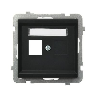 SONATA Obudowa gniazda pojedynczego typu Keystone prosta kolor czarny metalik GPK-1R/p/33 OSPEL (GPK-1R/p/33)