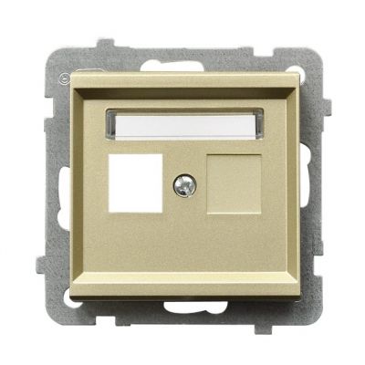 SONATA Obudowa gniazda pojedynczego typu Keystone prosta kolor szampański złoty GPK-1R/p/39 OSPEL (GPK-1R/p/39)