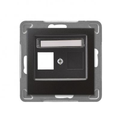 IMPRESJA Obudowa gniazda pojedynczego typu Keystone prosta kolor antracyt GPK-1Y/p/50 OSPEL (GPK-1Y/p/50)