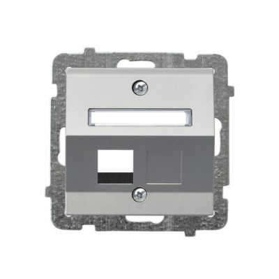 SONATA Obudowa gniazda pojedynczego typu Keystone skośna kolor srebro mat GPK-1RS/p/38 OSPEL (GPK-1RS/p/38)
