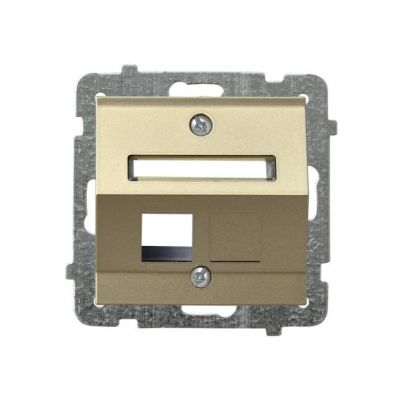SONATA Obudowa gniazda pojedynczego typu Keystone skośna kolor szampański złoty GPK-1RS/p/39 OSPEL (GPK-1RS/p/39)