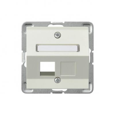 IMPRESJA Obudowa gniazda pojedynczego typu Keystone skośna kolor ecru GPK-1YS/p/27 OSPEL (GPK-1YS/p/27)
