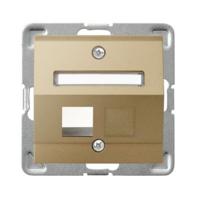 IMPRESJA Obudowa gniazda pojedynczego typu Keystone skośna kolor złoty metalik GPK-1YS/p/28 OSPEL (GPK-1YS/p/28)