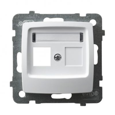 KARO Obudowa gniazda pojedynczego typu Keystone prosta kolor biały GPK-1S/p/00 OSPEL (GPK-1S/p/00)