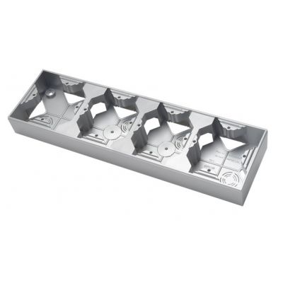 AS Puszka instalacyjna do serii As poczwórna kolor srebro PNP-4G/18 OSPEL (PNP-4G/18)