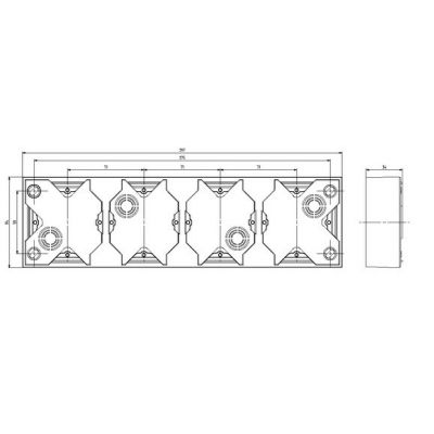 IMPRESJA Puszka instalacyjna do serii IMPRESJA poczwórna kolor biały PNP-4Y/00 OSPEL (PNP-4Y/00)
