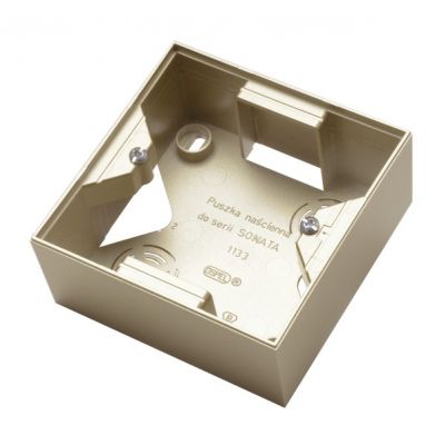 SONATA Puszka instalacyjna do serii SONATA pojedyncza kolor szampański złoty PNP-1R/39 OSPEL (PNP-1R/39)