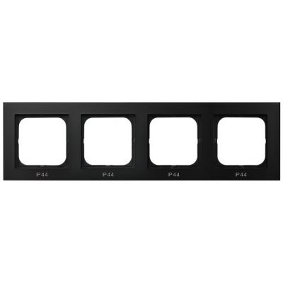 SONATA Ramka poczwórna do łączników IP44 kolor czarny metalik RH-4R/33 OSPEL (RH-4R/33)