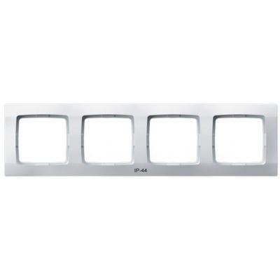 KARO Ramka poczwórna do łączników IP44 kolor biały RH-4S/00 OSPEL (RH-4S/00)