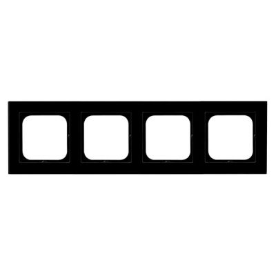 SONATA Ramka poczwórna czarne szkło kolor czarne szkło R-4RG/32 OSPEL (R-4RG/32)