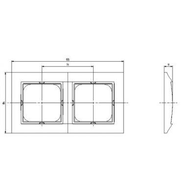 IMPRESJA Ramka podwójna kolor złoty metalik R-2Y/28 OSPEL (R-2Y/28)