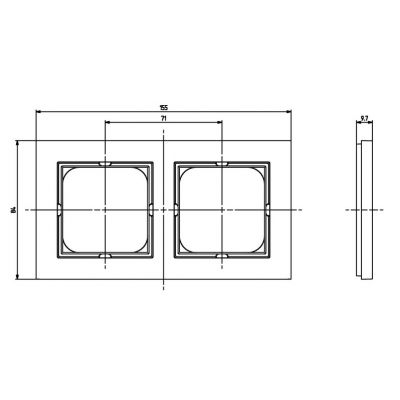 SONATA Ramka podwójna do łączników IP44 kolor biały RH-2R/00 OSPEL (RH-2R/00)
