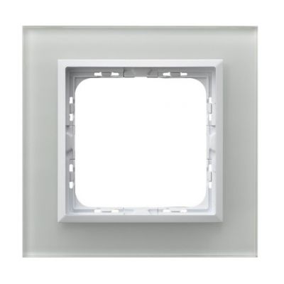 SONATA Ramka pojedyncza kolor białe szkło R-1RGC/31/00 OSPEL (R-1RGC/31/00)