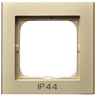 SONATA Ramka pojedyncza do łączników IP44 kolor szampański złoty RH-1R/39 OSPEL (RH-1R/39)