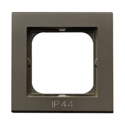 SONATA Ramka pojedyncza do łączników IP44 kolor czekoladowy metalik RH-1R/40 OSPEL (RH-1R/40)
