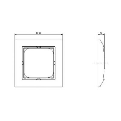 IMPRESJA Ramka pojedyncza do łączników IP44 kolor tytan RH-1Y/23 OSPEL (RH-1Y/23)