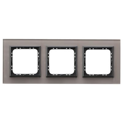 SONATA Ramka potrójna kolor szare szkło R-3RGC/41/25 OSPEL (R-3RGC/41/25)