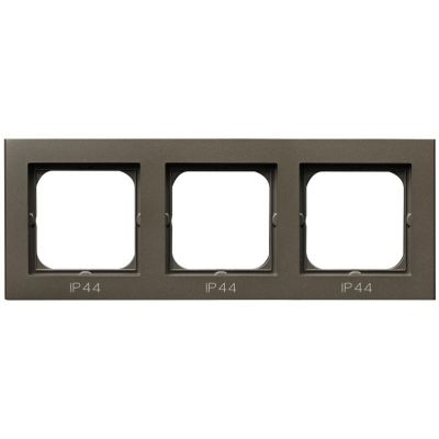 SONATA Ramka potrójna do łączników IP44 kolor czekoladowy metalik RH-3R/40 OSPEL (RH-3R/40)