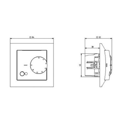 IMPRESJA Regulator temperatury z czujnikiem podpodłogowym kolor ecru RTP-1Y/m/27 OSPEL (RTP-1Y/m/27)