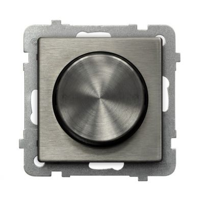SONATA STAL INOX Ściemniacz przyciskowo-obrotowy przystosowany do obciążenia żarowego i halogenowego kolor stal inox ŁP-8RM/m/37 OSPEL (ŁP-8RM/m/37)