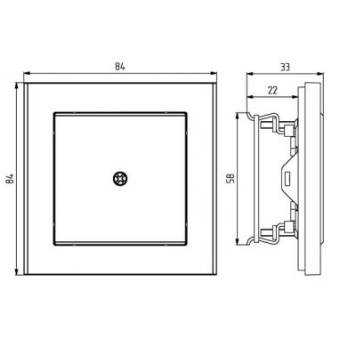 SONATA Zaślepka kolor biały Z-1R/m/00 OSPEL (Z-1R/m/00)