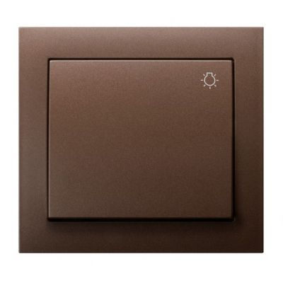 KIER Przycisk zwierny /światło/ kolor brązowy metalik ŁP-5W/52 OSPEL (ŁP-5W/52)