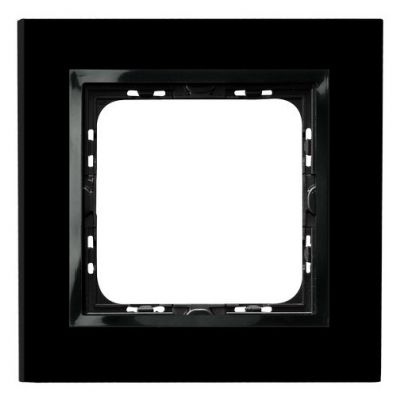 IMPRESJA Ramka pojedyncza kolor czarne szkło R-1YGC/32/25 OSPEL (R-1YGC/32/25)