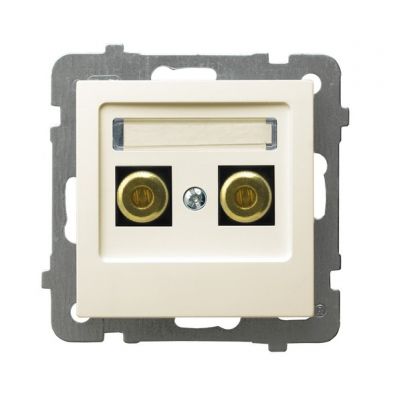 AS Gniazdo głośnikowe pojedyncze kolor ecru GGN-1G/m/27 OSPEL (GGN-1G/m/27)
