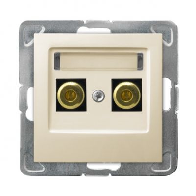 IMPRESJA Gniazdo głośnikowe pojedyncze kolor ecru GGN-1Y/m/27 OSPEL (GGN-1Y/m/27)