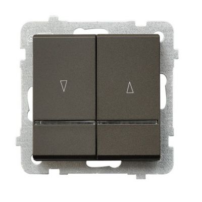 SONATA Łącznik żaluzjowy z podświetleniem niebieskim z blokadą mechaniczną kolor czekoladowy metalik ŁP-7RBS/m/40 OSPEL (ŁP-7RBS/m/40)