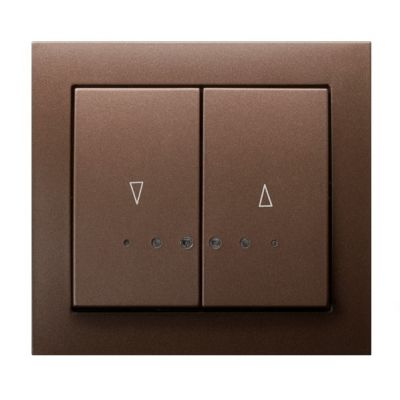 KIER Łącznik żaluzjowy z podświetleniem niebieskim z blokadą mechaniczną kolor brązowy metalik ŁP-7WBS/52 OSPEL (ŁP-7WBS/52)