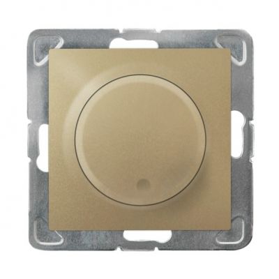 IMPRESJA Ściemniacz uniwersalny do obciążenia żarowego halogenowego oraz LED kolor złoty metalik ŁP-8YL2/m/28 OSPEL (ŁP-8YL2/m/28)