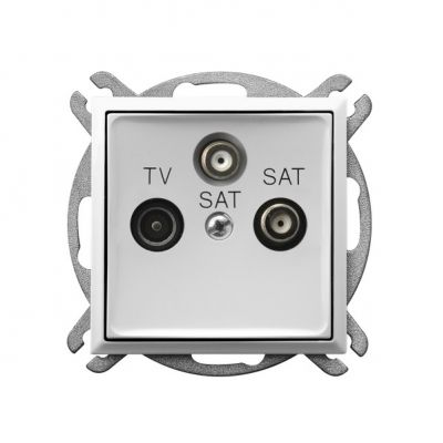 ARIA Gniazdo antenowe RTV-SAT z dwoma wyjściami SAT kolor biały GPA-U2S/m/00 OSPEL (GPA-U2S/m/00)