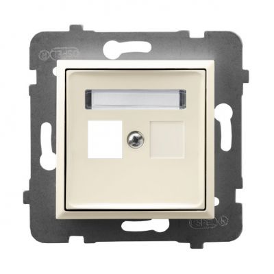 ARIA Obudowa gniazda pojedynczego typu Keystone prosta kolor ecru GPK-1U/p/27 OSPEL (GPK-1U/p/27)