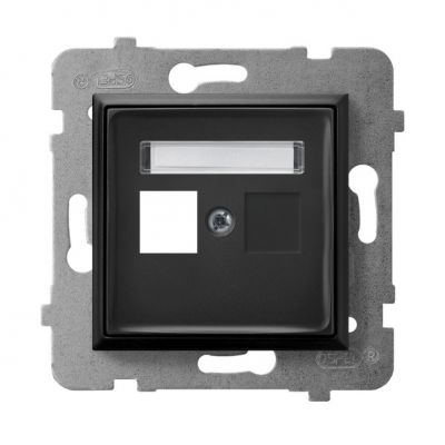 ARIA Obudowa gniazda pojedynczego typu Keystone prosta kolor czarny metalik GPK-1U/p/33 OSPEL (GPK-1U/p/33)