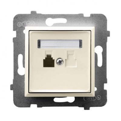 ARIA Gniazdo telefoniczne pojedyncze kolor ecru GPT-1U/m/27 OSPEL (GPT-1U/m/27)