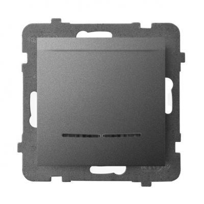 ARIA Łącznik hotelowy z podświetleniem pomarańczowym kolor szary mat ŁP-15US/m/70 OSPEL (ŁP-15US/m/70)