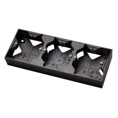 ARIA Puszka instalacyjna potrójna kolor czarny metalik PNP-3U/33 OSPEL (PNP-3U/33)