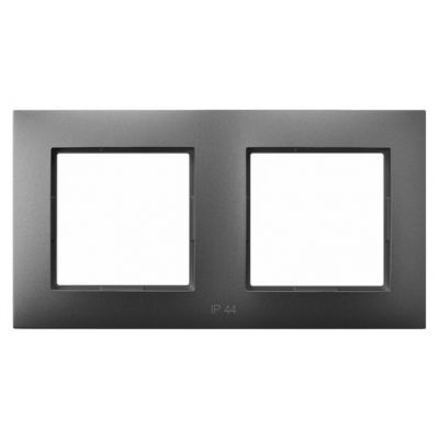 ARIA Ramka podwójna do łączników IP44 kolor szary mat RH-2U/70 OSPEL (RH-2U/70)
