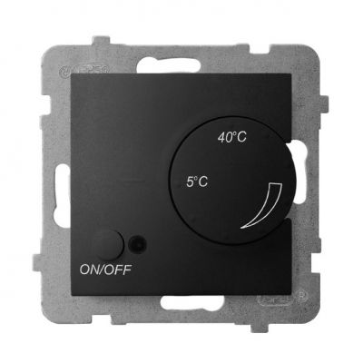 ARIA Regulator temperatury z czujnikiem napowietrznym kolor czarny metalik RTP-1UN/m/33 OSPEL (RTP-1UN/m/33)