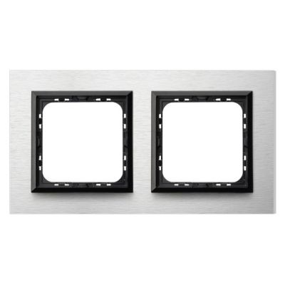 SONATA Ramka podwójna kolor szczotkowane aluminium R-2RAC/62/25 OSPEL (R-2RAC/62/25)